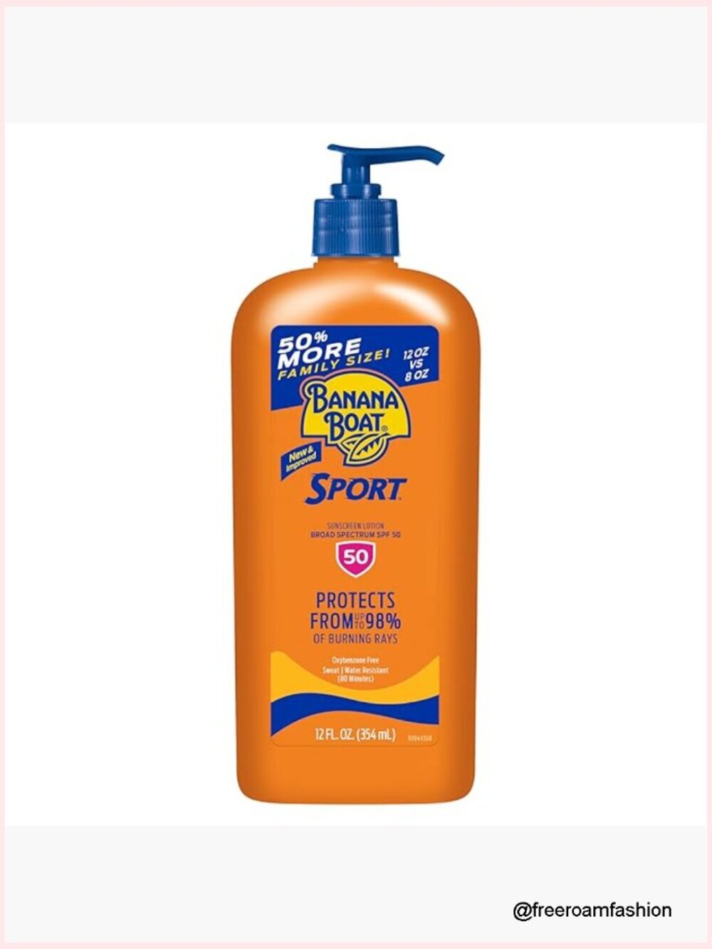 SPF 50 Sport Sunscreen Lotion 12oz Oxybenzone-Free Water Resistant Sunblock